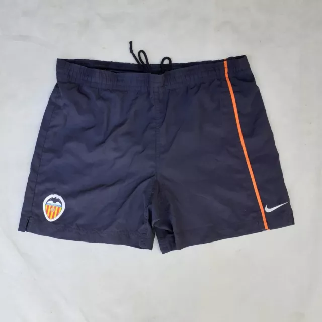 Nike Fc Valencia Football Shorts Men's Small Black Soccer DryFit