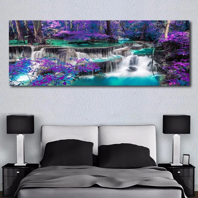 Pintura hogar decoración de pared regalos kits grandes arte paisaje sin enmarcar