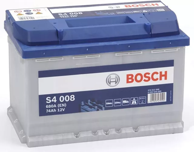 BATTERIA AUTO BOSCH  0092S40080 74Ah 680A 12V POLO POSITIVO A DESTRA 278x175x190