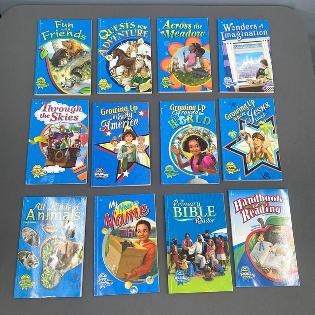 Abeka 2nd Grade Reader Complete Set & Primary Bible Reader Handbook For Reading