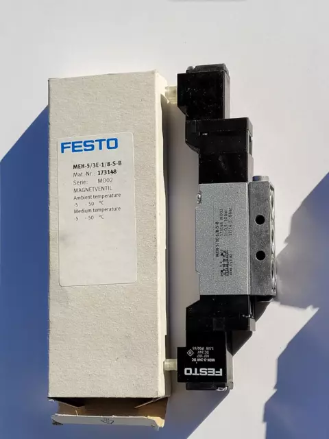 FESTO Meh-5/3e-1/8-s-b 173148 Vanne Magnétique - Neuf / Ovp Worldwide Ship, Tva