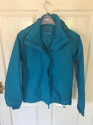 Lovely Girl's New Mountain Life Blue Zip Up Waterproof Hooded Coat Size13-14 Yrs