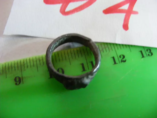 Ancient Roman bronze Ring,  13mm inside... Interesting design..(0-4)