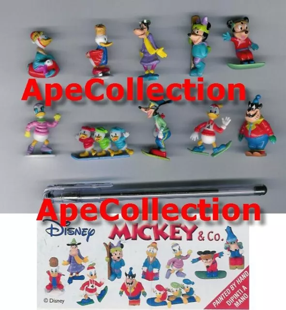 Set 10 Mini Figurine 3cm Mickey Sport Hiver Mickey Donald Duck Disney ZAINI