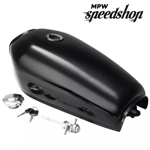 Cafe Racer Fuel Gas Tank 9L / 2 Gallons For Honda CG 125 - Gloss Black