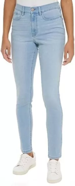 NWT Calvin Klein Womens High Rise Skinny Jean Blue Logo Back Size 6  $70 II421