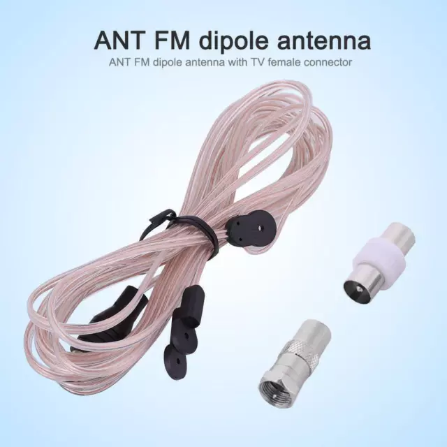 FM Radio Antenne 75 OFM Dipol Indoor T Antennen Kupfer HD Antenne