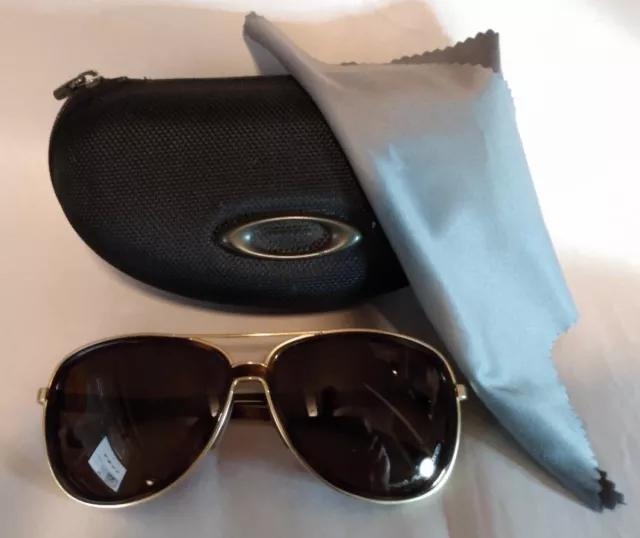 Oakley 4129 Split Time Polarized Gold/Havana Oval Unisex Sunglasses  Gently Used