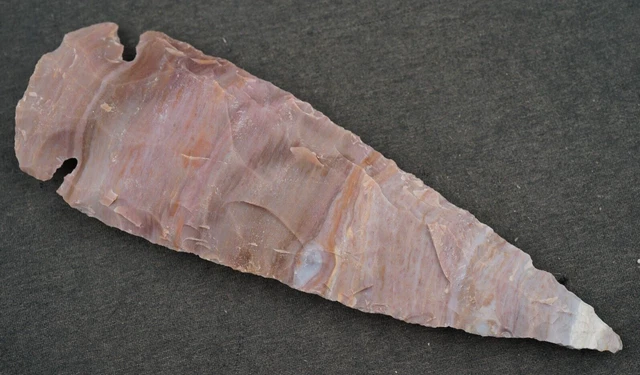 Nice Coloring 4.7" Flint Spearhead Head Point Knife Blade Arrowhead B686