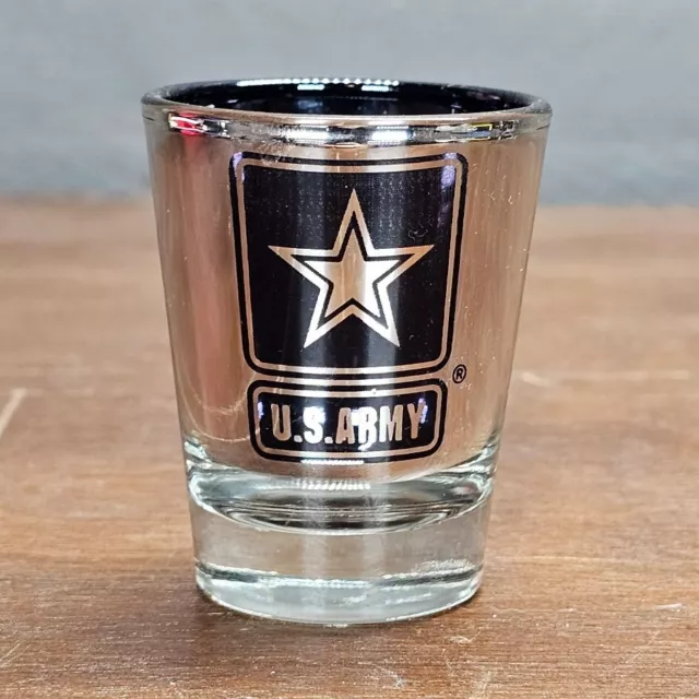 US Army Silver Lined Shot Glass