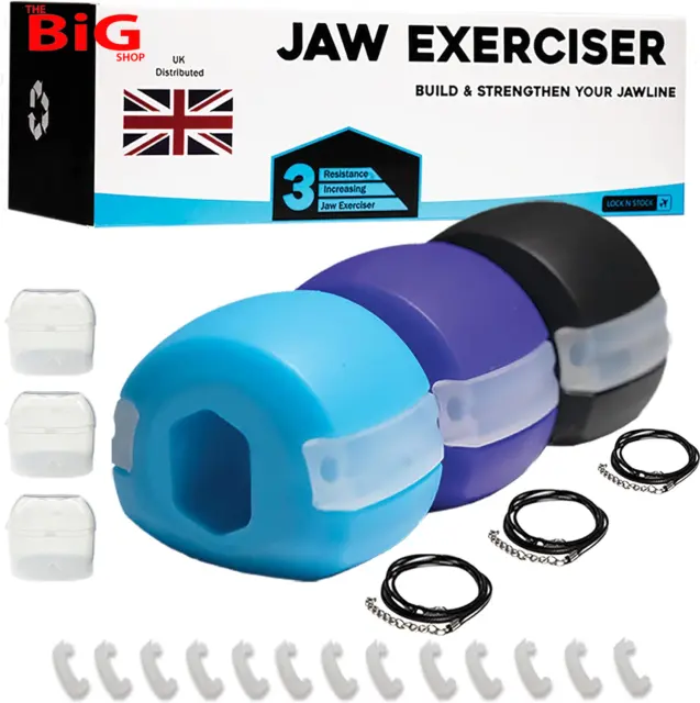 Jaw Exerciser & Face Exerciser to Enhance and Chisel Jawline 3 level  Anti-Wrinkl