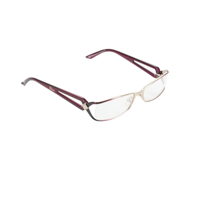 Lunettes Christian Dior '90s monture carrée rouge cerise dorée ORIGINAL NEUF