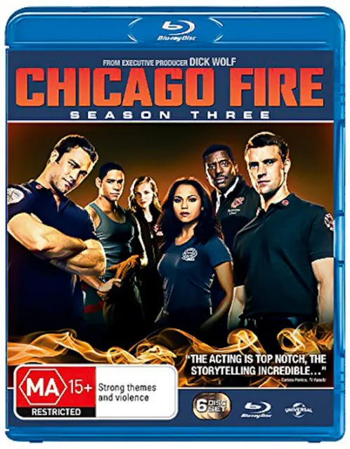 Chicago Fire: Season Three Blu-Ray (6 Disc) Action Disc Like New