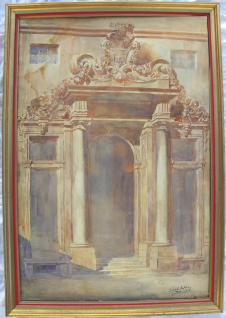 Angelo CRIPPA (Varallo Sesia 1882–Genova 1970) Portale di un Palazzo Genova 1908