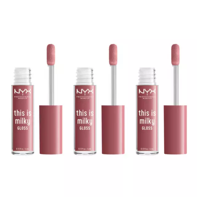 NYX This Is Milky Lip Gloss 4ml - Cherry Skimmed x3