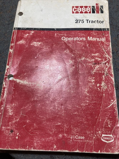 Case IH 275 Tractor Owner's Operator's Manual J I Case B36