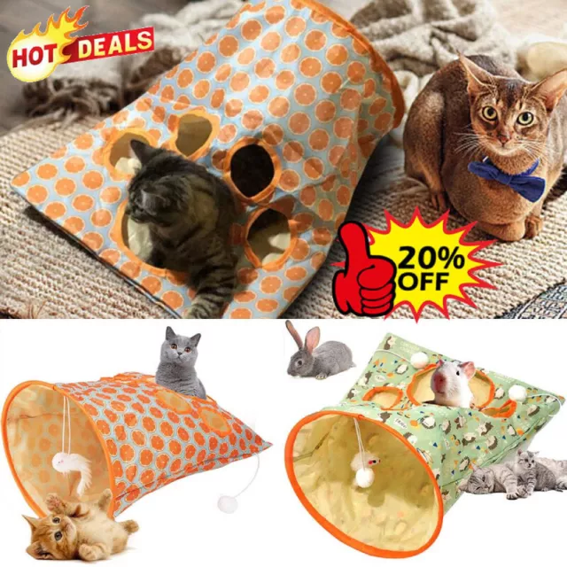 CAT TUNNEL BAGS for Indoor Cats, 2024 New Pet Cat Play Tunnel ToyCollapsible' £5.63 PicClick UK