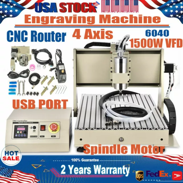 1.5KW USB 3Axis /4Axis/ 5Axis CNC 6040Z Router Engraver Miller Drilling Machine