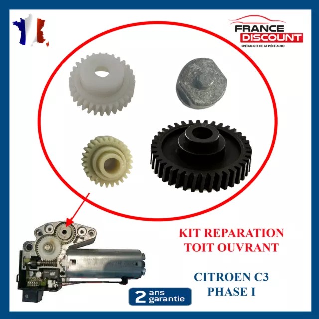 Kit Reparation Toit Ouvrant Set Pignon D'engrenage Moteur Prevu Pour Citroen C3