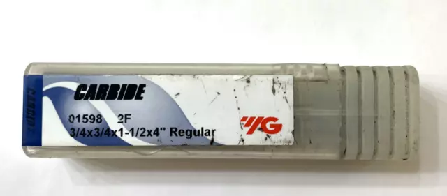 YG endmill 01598 bit 2 flute 3/4" carbide part  four inches long 10881538 new