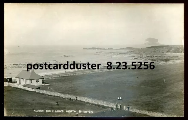 SCOTLAND North Berwick 1910s Burgh Golf Links. Real Photo Postcard