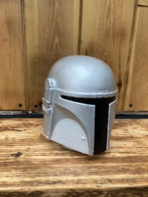 Mandalorian Mando Boba Fett￼ STAR WARS  CONCRETE HELMET HANDMADE Fan Art