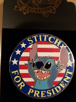 Disney Auctions Pin Le Da Stitch For President Vote Stars And Stripes Lilo