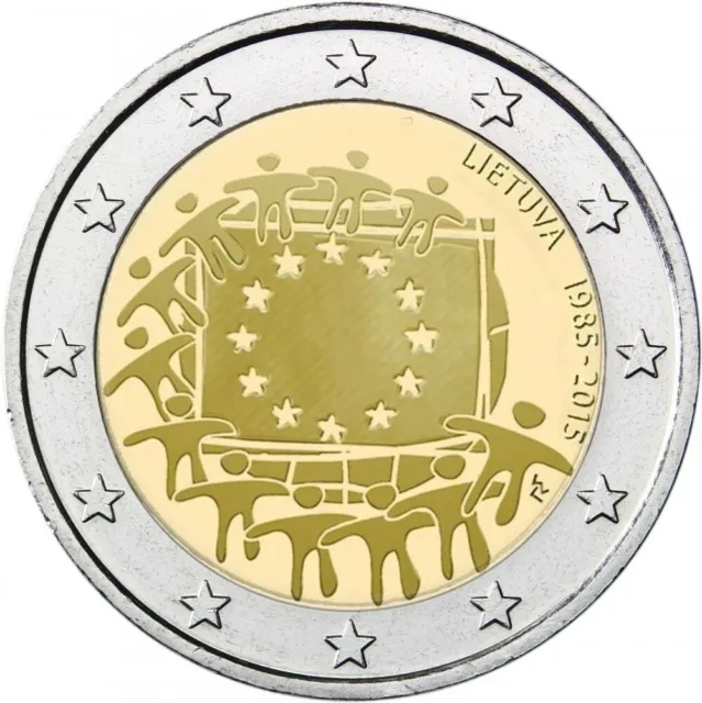 2 euro commémorative  2015 Lituanie "NEUVE UNC" Drapeau