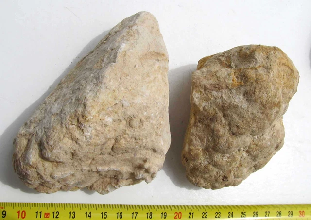 Quarzgeoden, 2 Stück zus. 994 g. geschlossen Geoden knacken Glücksgeoden (G39)