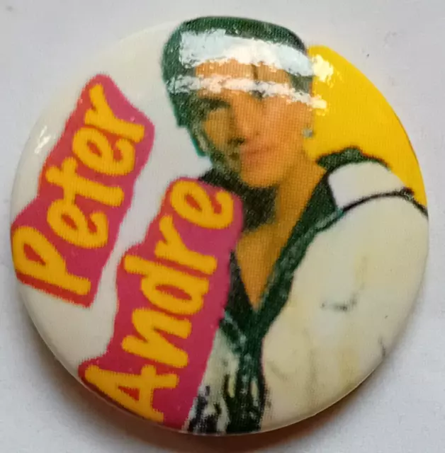 PETER ANDRE Pop Singers Portrait Vintage Button Badge 1" Diameter