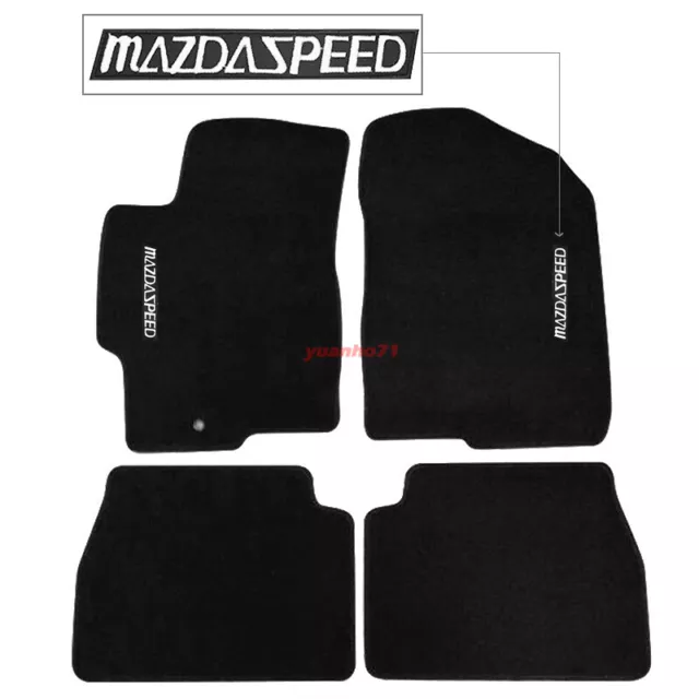 For 03-08 Mazda 6 4Dr 5Dr Floor Mats Carpet Nylon Black w/ Mazdaspeed For 03-08 Mazda 6 4Dr 5Dr Floor Mats Carpet Nylon Black w/ Mazdaspeed
