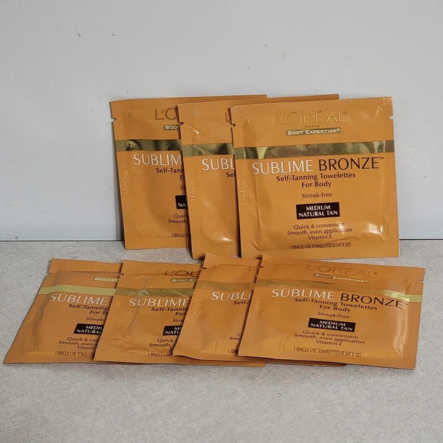 LOreal Paris Sublime Bronze Self-Tanning Body Towelettes Medium Streak-Free 7 Ct