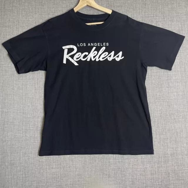 Young & Reckless Shirt Mens Large Black White Los Angeles Reckless Classic Tee