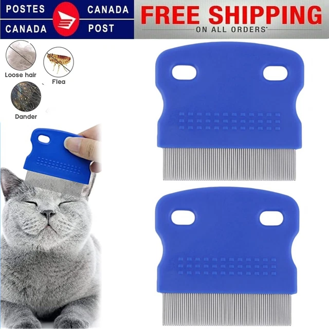 Pet Dog Cat Fur Grooming Comb Stainless Steel Hair Removal Cleaning Brush Tool