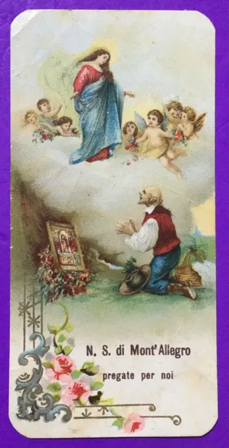 Santino Holy Card, Nostra Signora Di Mont’allegro -Rif. 10171