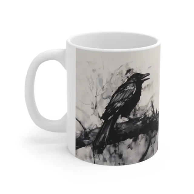 Council of Ravens: Mystic Raven Trio 11oz White Coffee Mug Artist Gift Cup