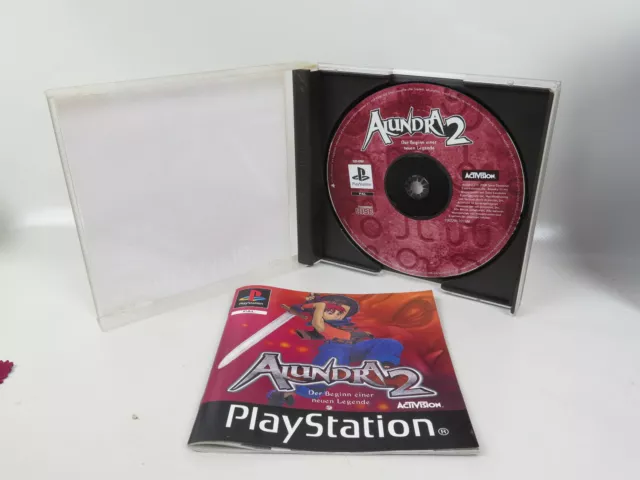 11404: Play Station Alundra 2 Compact Disc, ActiVision (2000) embalaje original e instrucciones 3