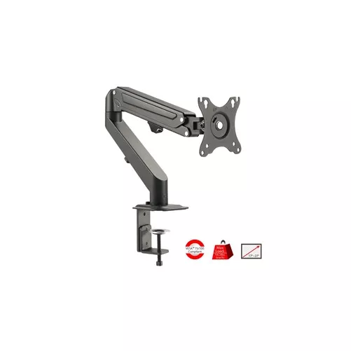 Siig Ce-Mt3311-S1 Single Gas Spring C-Clamp Desk Mount 27In