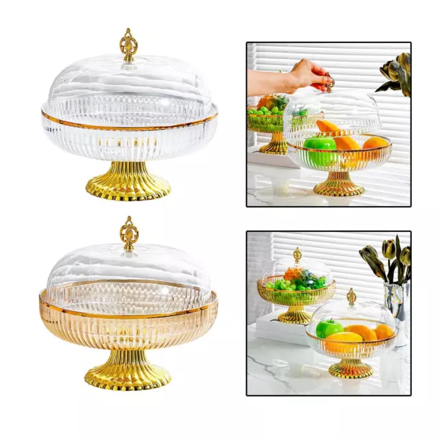 Cake Stand with Dome Appetizer Platter Table Display Rack Serving Platter for