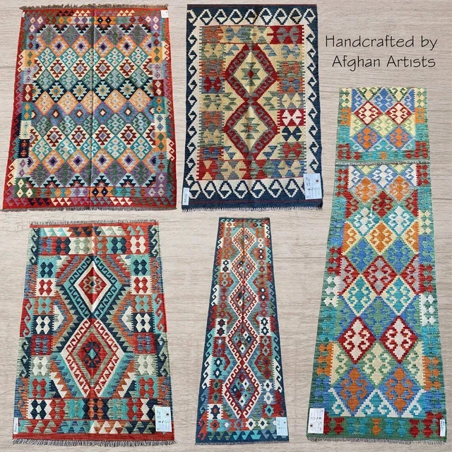 Handmade Runner Luxury Carpet Tradition Afghan/Turkish Oriental 100% Wool Kilim