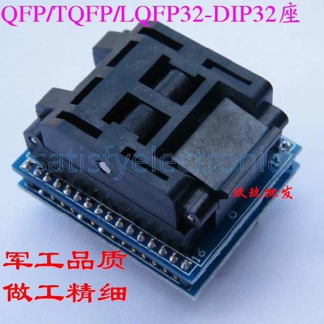 TQFP32 QFP32 TO DIP32 IC Programmer Adapter Chip Test Socket Burning Seat