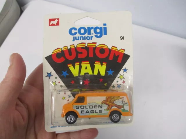 Vintage 1976 Corgi Junior #91 Golden Eagle Custom Van Mip Mint In Pkg New!