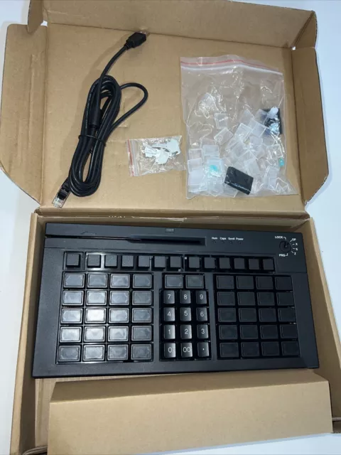 New 67-Keys POS Keyboard S67B-MU-0017 With Card Reader. New & Free Shipping