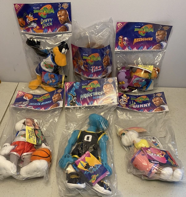 Vintage Original Space Jam Plush Toys McDonald’s COMPLETE SET of 6 SEALED 1996