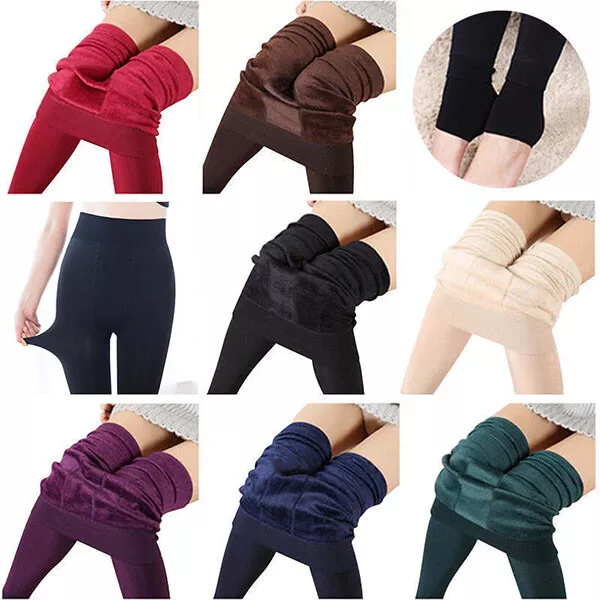 Women's Warm Fleece Lined Thermal Stretch Skinny Jeggings Leggings Thick Pants