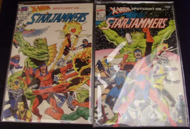 X-Men Spotlight On Starjammers 1-2 Marvel Comic Set Complete Kavanagh 1990 Nm