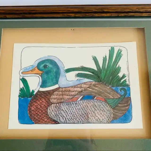 1982 Mallard Duck Watercolor Art