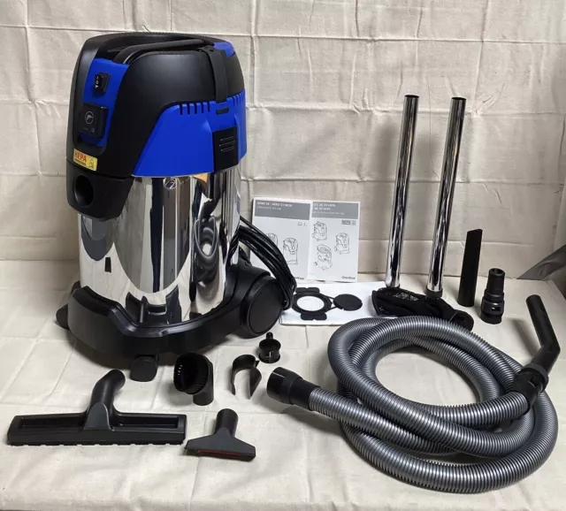NILFISK 107419098 Shop Vacuum HEPA Wet/Dry 8 gal 1.5 hp