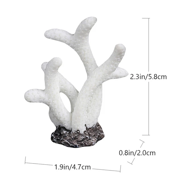 Decorazione Per Acquario In Resina - Corallo Blu Marino, Pianta Artificiale Realistica - Foto 5