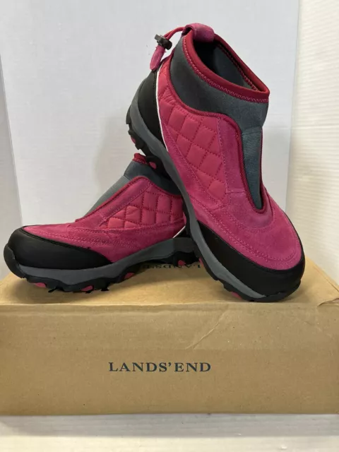 New In Box Lands End Snow Trekker Shoe/Boot Womens Size 8.5B Color Crimson